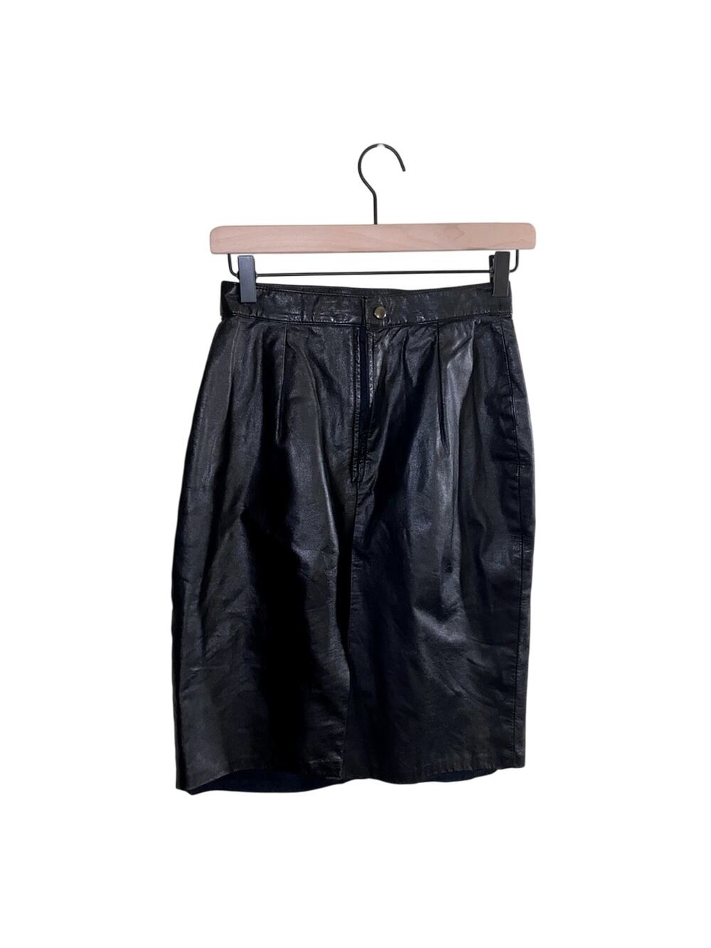 VNTG LA REDOUTE leather midi skirt 8